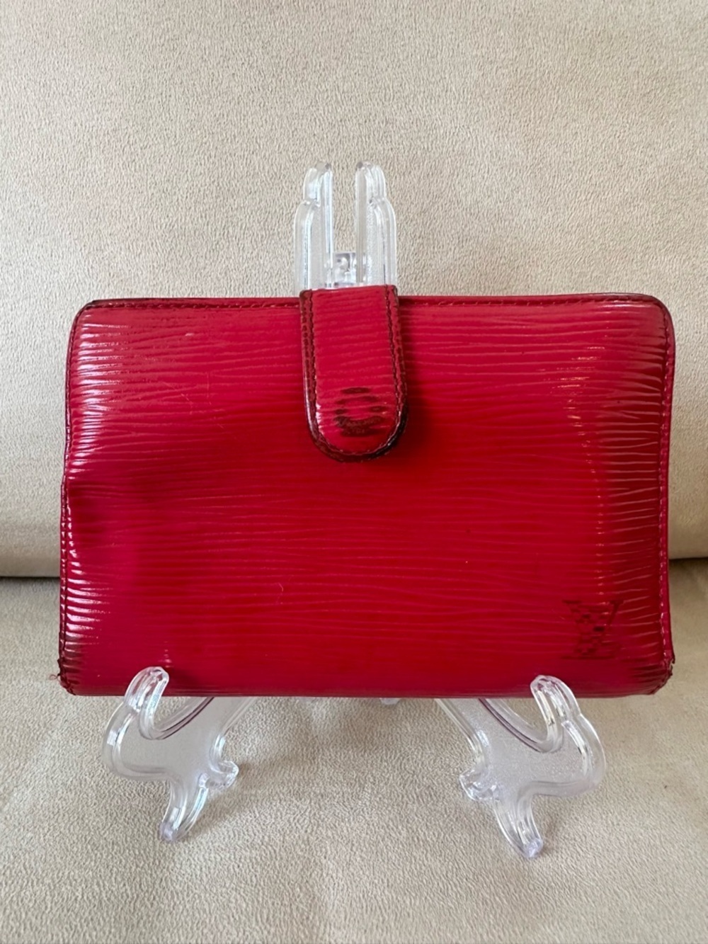 Louis Vuitton Epi Bifold Clasp Wallet - Red Authentic